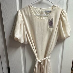 Naked Zebra Cream Puff Sleeve Dress *see description*
